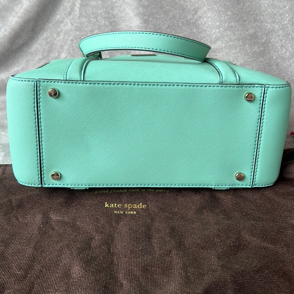 NWOT Kate Spade mint tote with striped interior, matching wallet NWT - Picture 12 of 12